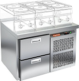 Стол холодильный HICOLD GN 2 BR2 TN LT