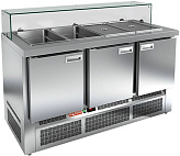 Стол для салатов HICOLD SLE3-111GN низкое стекло