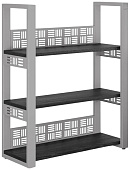 Стеллаж открытый КОБОР SО3-100/36 aluminum/wood