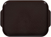 Поднос Luxstahl 450х355 мм с ручками шоколадный