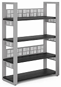 Стеллаж открытый КОБОР SO4-100/36 aluminum/wood