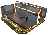 Витрина кондитерская встраиваемая Finist Glassier LUXURY GOLD GLG-9/70/3