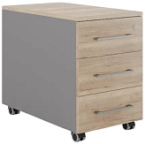 Тумба мобильная КОБОР TМ3-40/60 aluminum/natural