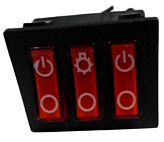 Выключатель тройной Airhot для витрины HW-108