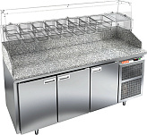 Стол для пиццы HICOLD PZ3-111/GN камень (без витрины)