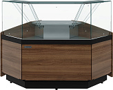 Витрина кондитерская Carboma KC80 N-5 BORNEO 2 угловая внешняя (1008, темный дуб, без агрегата)