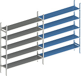 Стеллаж модульный линейный дополнительный POLAIR LOAD.ME INOX 21AL.5IN30.12Е