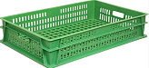 Ящик для хлеба прямой перфорированный зеленый /1/44/ (740*465*145мм)