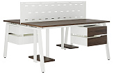 Стол офисный КОБОР A/2-80/120 white/charlston