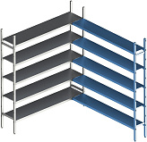 Стеллаж модульный угловой дополнительный POLAIR LOAD.ME INOX 16AL.5IN50.07C