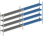 Стеллаж модульный линейный дополнительный POLAIR LOAD.ME INOX 21AL.4IN40.09Е