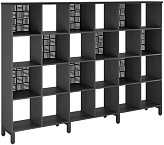 Стеллажная система КОБОР SQ-4X6 black/wood